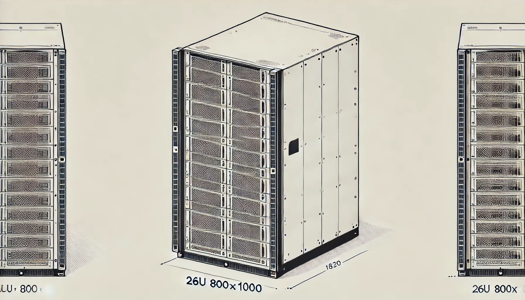 26U 800x1000 Star Serisi Dikili Tip Rack Kabinet
