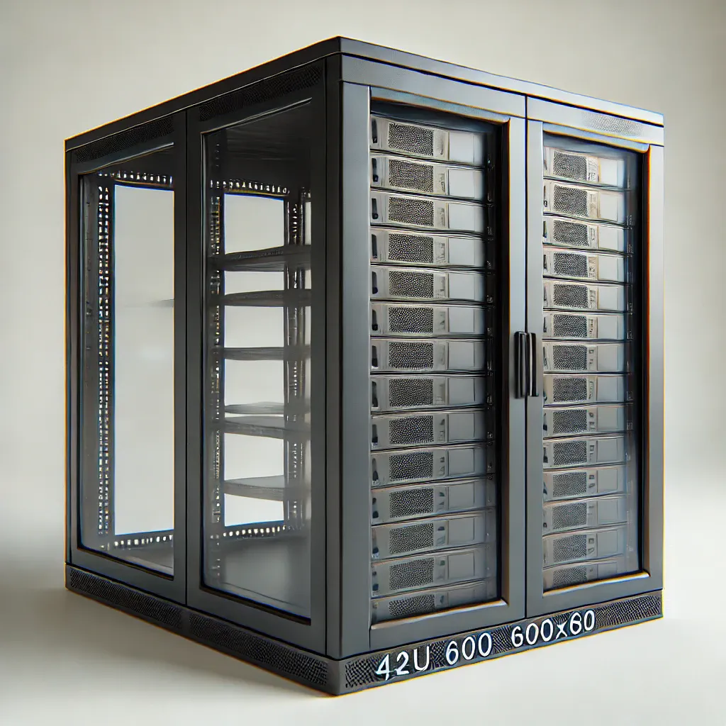 42U 600x600 Eco Serisi Dikili Tip Rack Kabinet